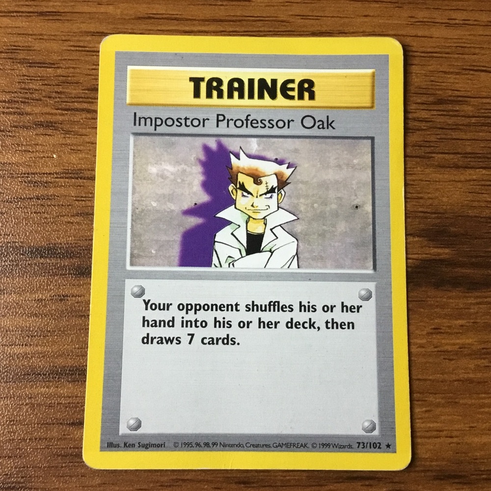 Pokemon Imposter Professor Oak 1999 Rare